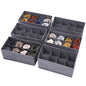 DIOMMELL 6 Pack Foldable Cloth Storage Box Closet Dresser Drawer Organizer Fabric Baskets Bins Containers Divider for Clothes Underwear Socks Lingerie Clothing, M Grey 00-0600 - color: Grey