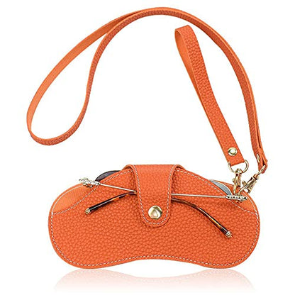 Glasses Case Holder Portable Slim Sunglasses Pouch Soft Eyeglasses Bag Eyewear Sleeve For Women Men - color: Orange