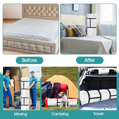 Vacuum Storage Bag for Mattress – Twin/Twin-XL Vacuum Seal Mattress Bag with 4 Straps for Memory Foam and Latex, Easy Moving, Shipping and Storage - size: Twin/Twin-XL