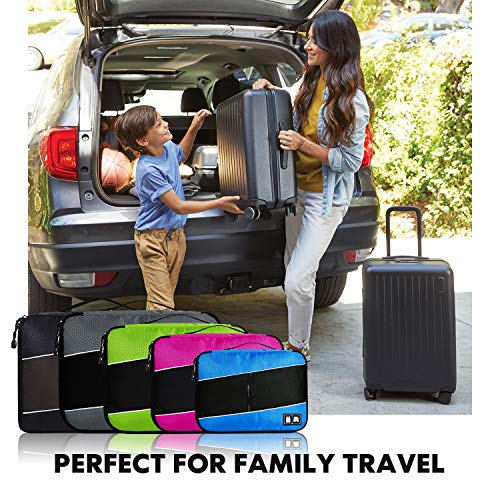 Packing Cubes Luggage Bags Organizer Durable Travel Accessories With Clothing Label - color: 8 set - Blue/Green