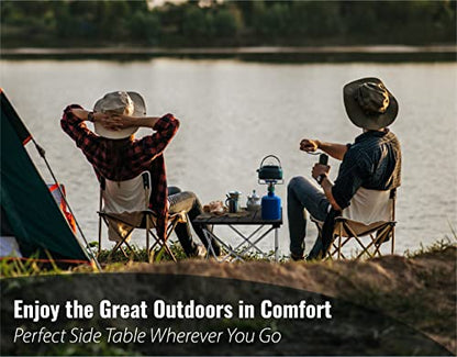 TREKOLOGY Small Camping Table - Beach Table that Fold Up - Lightweight, Foldable, Potable Folding Small Outdoor Table - for Camp, Hiking, Campers & Summer Outing Trip - color: Obsidian Black