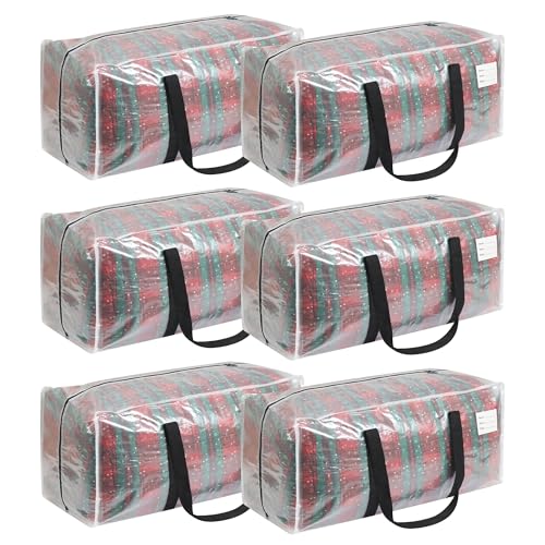 VTSVTS 6 Pack Extra Heavy Duty Large Moving Bags with Comfortable Handle & Strong Zipper,Storage Totes for Space Saving Moving Storage College Supplies Alternative to Moving Box,Clear - color: Clear, size: 6 Pcs