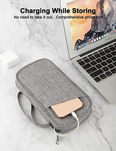 GOX Electronic Cable Organizer Travel Case Tech Pouch - color: GREY-Small