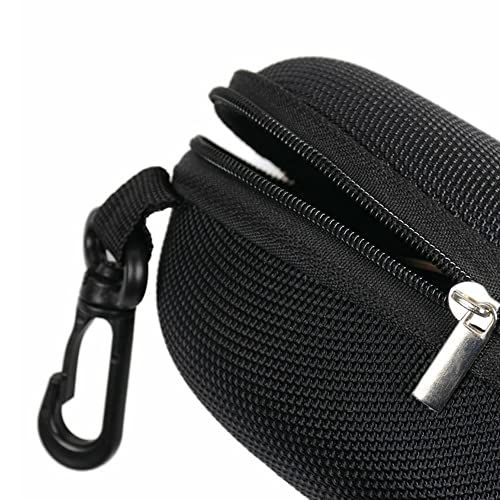 Yamrots 2 Pcs Zipper Hard Sunglasses Cases Portable Travel Eyeglasses Cases with Plastic Hook - color: Black