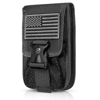 SOWHUP Tactical Molle Pouch Cell Phone Pouch Holster Small Utility EDC Pouch Gadget Organizer Bag - color: Black3