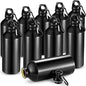CHENGU Aluminum Water Bottle 20 oz Reusable Bottles Lightweight Leak Proof Aluminum Sports Travel Bottles with Twist Cap Buckle for Gym, Hiking, Cycling, Camping, Fishing - color: Black