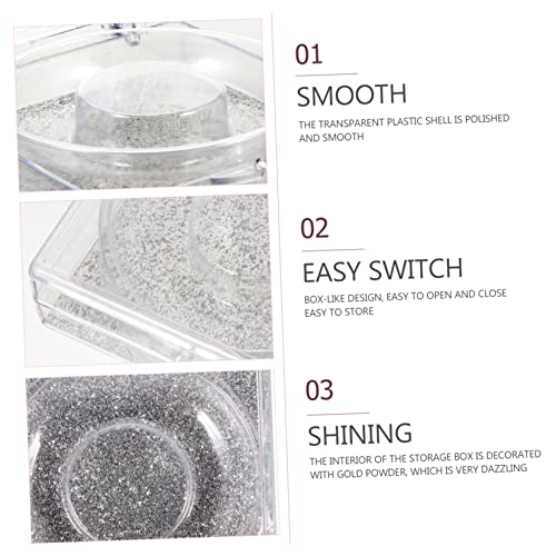 WOONEKY 6pcs Transparent False Eyelash Storage Box Compact Organizer for Packing and Travel Beauty Salons and Personal Use