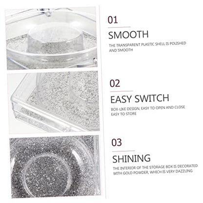 WOONEKY 6pcs Transparent False Eyelash Storage Box Compact Organizer for Packing and Travel Beauty Salons and Personal Use