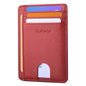 Buffway Slim Minimalist Front Pocket RFID Blocking Leather Wallets for Men and Women - Cross Red - color: Cross Red