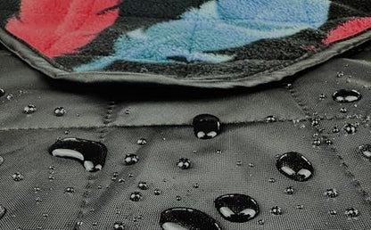 DOWN UNDER OUTDOORS Large Waterproof Windproof Extra Thick 350 GSM Quilted Fleece, or Sherpa Stadium Blanket - color: Feathers