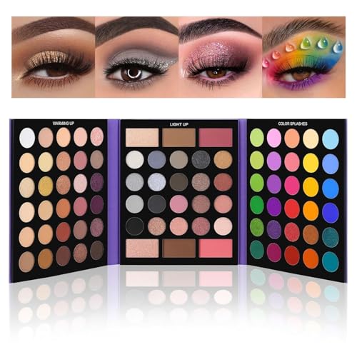 UCANBE Pretty All Set Eyeshadow Palette Pro 86 Colors Makeup Kit Matte Shimmer Eye Shadow Highlighters Contour Blush Powder All In One Makeup Pallet Holiday Christmas Valentine's Day Gift Set - color: Palette B