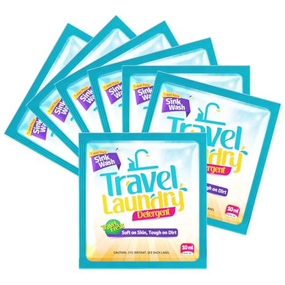 TidyFriend Sink Travel Laundry Detergent 10 ml, 8 Pack Lightweight Travel Size Laundry Detergent Packets, Must Haves Laundry Essentials - size: 8 Pack