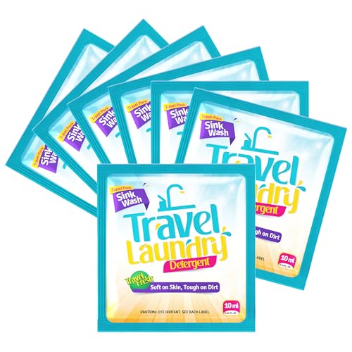 TidyFriend Sink Travel Laundry Detergent 10 ml, 8 Pack Lightweight Travel Size Laundry Detergent Packets, Must Haves Laundry Essentials - size: 8 Pack