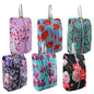 BeeGreen Shoe Organizer 6pcs Shoe Bags with Zipper Closure, Flower Design Shoe Storage Organizer with Handle Travel Bags For Men and Women, Portable Nylon Travel Gifts - style: Green-plum Flower