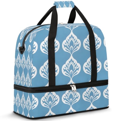 Travel Duffel Bag Beautiful Floral Print Weekender Bag with Shoe Compartment Foldable Overnight Bags for Travel Sports Lightweight Gym Bags for Men Women - color: Beautiful Floral Print