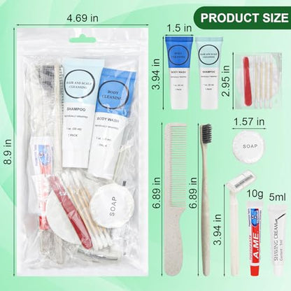 Toiletry Kits Homeless Personal Hygiene Care Package Kits Supplies In Bulk, Disposable Travel Size Essential Women Men Toiletries Set for Hotel,Charity,Camping,Travel (7.1 Inch, 40, Count) - size: 40 Pack