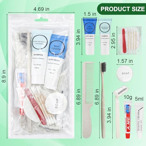 Toiletry Kits Homeless Personal Hygiene Care Package Kits Supplies In Bulk, Disposable Travel Size Essential Women Men Toiletries Set for Hotel, Charity, Camping, Travel (5 Pack) - size: 5 Pack