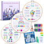 ETSPIL Embroidery Starter Kit for Adults, 3 Simple Patterns to Master 33 Stitches, Easy Step-by-Step 4K HD Video Tutorials & Bound Guide, DIY Craft Gift for Teens - color: simple A