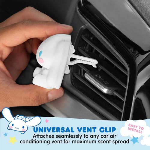 Sanrio Cinnamoroll Car Trunk Organizer, Steering Wheel Cover, Air Freshener & Refill – Cute, Collapsible, Heavy-Duty Storage & Car Accessories for Groceries, Tools, Travel – 12.5"L x 12.5"W x 9"H - style: Pack Cinnamoroll