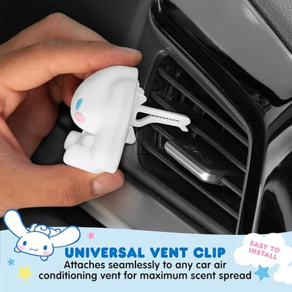 Sanrio Cinnamoroll Car Trunk Organizer, Steering Wheel Cover, Air Freshener & Refill – Cute, Collapsible, Heavy-Duty Storage & Car Accessories for Groceries, Tools, Travel – 12.5"L x 12.5"W x 9"H - style: Pack Cinnamoroll