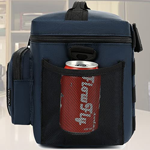 FlowFly Lunch Bag, Insulated Cooler, Thermal Lunch Box Tote with MOLLE/PALS Webbing, Adjustable Padded Shoulder Strap, for Tactical Men Women Adults and Boys Girls Kids (Cyan, Medium) - color: Cyan, size: Medium
