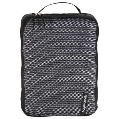 Eagle Creek Pack-It Reveal Medium Packing Cubes for Travel - Durable, Water-Resistant Fabric with Angled Zipper Design and Full Front-Panel Mesh Window, Black