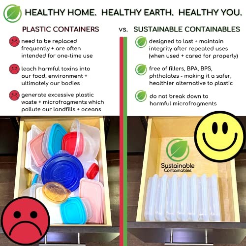 Premium Silicone Collapsible Food Storage Containers with Silicone Leakproof Lids, BPA Free, LFGB Food-Grade Certified, Compact, Reusable Lunch Snack Box, Microwave Safe, 2.8 Cups 3 Pk - color: 660 ml (2.8 cups) - 3 Pack