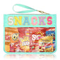 Siwara Snack Bags Clear Pouch Travel Makeup Bag Chenille Letter Bags for Zipper Pouch Clear Cosmetic Bag Clearly Tote Bag Makeup Travel Bags for Women - color: Green-Snack