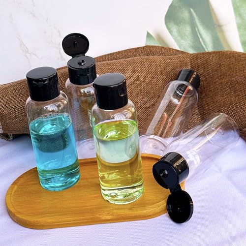 DNSEN 5 Pack 3.4 oz Travel Size Bottles for Toiletries TSA Approved Leak Proof Empty Refillable Liquid Containers with Labels