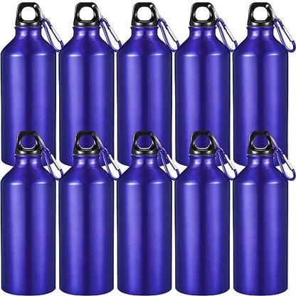 CHENGU Aluminum Water Bottle 20 oz Reusable Bottles Lightweight Leak Proof Aluminum Sports Travel Bottles with Twist Cap Buckle for Gym, Hiking, Cycling, Camping, Fishing - color: Blue