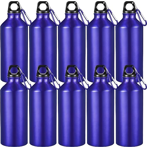 CHENGU Aluminum Water Bottle 20 oz Reusable Bottles Lightweight Leak Proof Aluminum Sports Travel Bottles with Twist Cap Buckle for Gym, Hiking, Cycling, Camping, Fishing - color: Blue