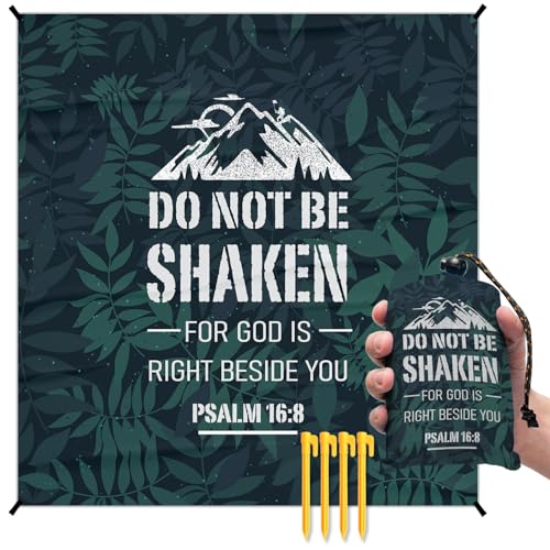 Camping Tracks Pocket Picnic Blankets, Camp Mini Beach Camping Blanket Waterproof Sandproof, Rustic Green Leaf RV Outdoor Picnic Blanket Mat Gifts for Camper Campsite Travel Hiking 55x60in - color: Shaken