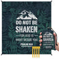 Camping Tracks Pocket Picnic Blankets, Camp Mini Beach Camping Blanket Waterproof Sandproof, Rustic Green Leaf RV Outdoor Picnic Blanket Mat Gifts for Camper Campsite Travel Hiking 55x60in - color: Shaken