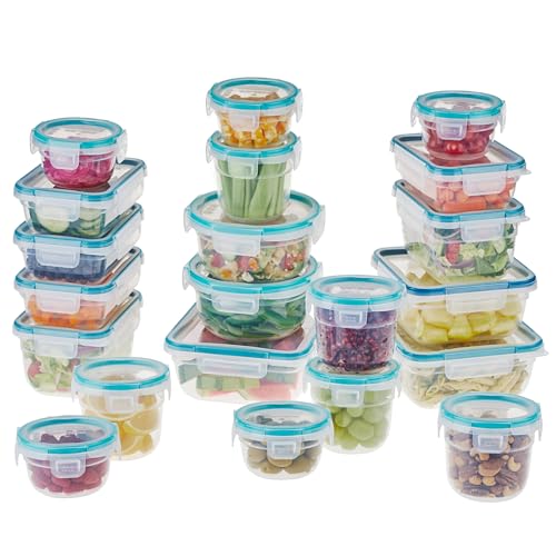 Snapware Plastic Total Solution (21-Pack) Large Food Storage Containers Set, Meal Prep Containers with Plastic BPA-Free Lids & 4 Locking Tabs, Microwave, Dishwasher, and Freezer Safe - size: 21 Pack, style: Mixed Sizes