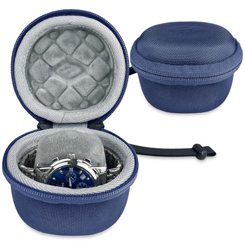 Hard Watch Case Travel for Rolex, Single Watch Cases for Men and Women, Portable Storage Box for Sports, Business Trips and Travel, Hard EVA Protective Case Waterproof,Blue - color: Blue