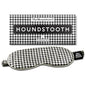 TheSleepGuard Pure Silk Sleep Mask [100% 6A Mulberry Silk, 22 Momme] Light Blocking Travel Essentials. Eye Masks for Sleeping. Black Oeko-Tex Blindfold. Eye Covers for Men & Women - color: Houndstooth
