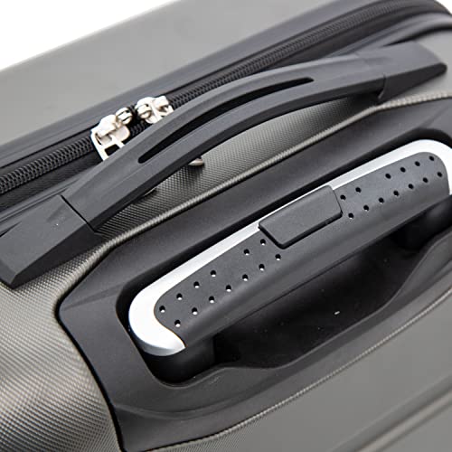 Travelers Club Harper Luggage, Charcoal, 20-Inch Carry-On - color: Charcoal, size: 22-Inch