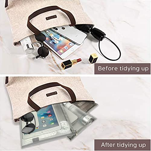 EASYFUN Mesh Pouch, Make up Bag with Zipper Cosmetic Organizer Pouch for Daily or Travel to Keep Small Items, 4 PCS Grey - color: Dark Grey