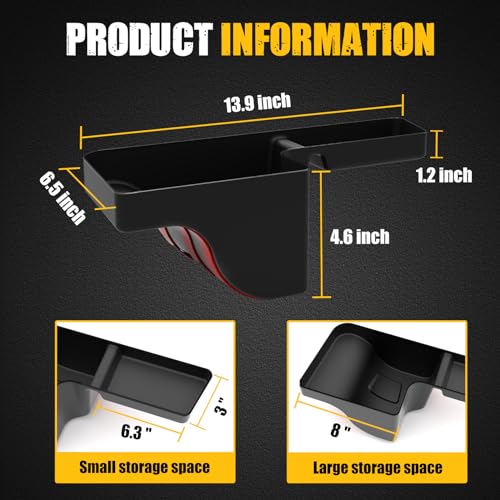 MIKKUPPA Wheel Well Storage Bin, Cargo Tray Rear Trunk Organizer Compatible with 2018-2023 Jeep Wrangler JL JLU Interior Storage Accessories, Left & Right Side, Black