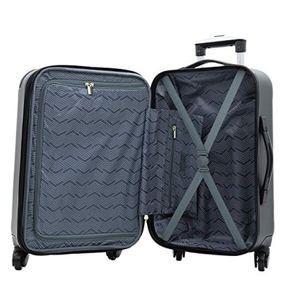 Travelers Club Chicago Hardside Expandable Spinner Luggage, Black, 3 Piece Set - color: Black, size: 3 Piece Set