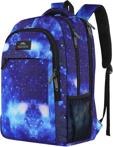 MATEIN Travel Backpack for Men Women, Anti Theft College Laptop Daypack for Men, Water Resistant Slim Travel Laptop Backpack Fits 15.6 In Computer Gifts for Him - color: Galaxy, size: 15.6 Inch