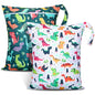 Shappy 2 Pack Large Travel Laundry Bags, Large Wet Dry Waterproof Dirty Clothes Bag for Suitcase, Swimsuit Beach Gym College Dorm Wet Bag(Dinosaur Style) - style: Dinosaur Style