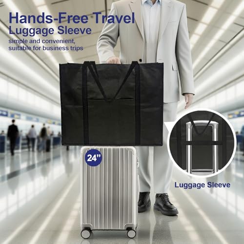 Suit Bags for Men, Business Travel Garment Bag for Business Traveler, Foldable Garment Bag with Shoe Compartment, Clear Window, Handle, Zipper, Wrinkle Free Suit Bag for Flights, Hotels, Meetings - style: Garmentbag 43INCH 2 pack
