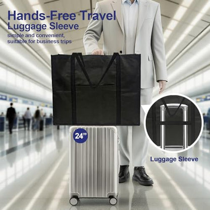 Suit Bags for Men, Business Travel Garment Bag for Business Traveler, Foldable Garment Bag with Shoe Compartment, Clear Window, Handle, Zipper, Wrinkle Free Suit Bag for Flights, Hotels, Meetings - style: Garmentbag 43INCH 2 pack