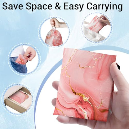 Modern Marble Gymnastics Grip Bag Pink Lightweight Drawstring Gym Bag for Women Grips - color: Modern Marble-pink, size: 12"(H)*9.25"(W)