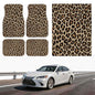 Automotive Floor Mats 5 Pcs, Universal Car Floor Mats, Leopard Print Cargo Liner, Car Accessory for SUVs/Sedan/Wagons, Durable Protective Mat, Trunk Liner for Families/Travel Enthusiasts - style: Bundle 5
