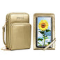 Crossbody Cellphone Purse Women Touch Screen Bag RFID Blocking Wallet Handbag Shoulder Strap - color: Gold-small, size: Small