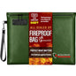 ROLOWAY Fireproof Document Bag (14.5 x 11.5 inch), 6400℉ Fireproof Money Bag with Zipper for Cash, Fire Safe Money Pouch with Lock (Green) - color: Green