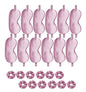 24Pcs Satin Eye Mask Silk Sleep Masks Silky Eyes Cover Blackout Blindfold Eyeshade Scrunchies Hair Ties Travel Wedding Gift - color: Mauve
