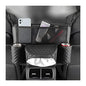 XINLIYA Car Handbag Holder Between Seats, PU Leather Multi-Pocket Large Capacity Purse Holder, Auto Net Bag Barrier of Backseat Pet Kids, Car Seat Organizers and Storage for Cargo Tissue Cup（Black） - color: Black